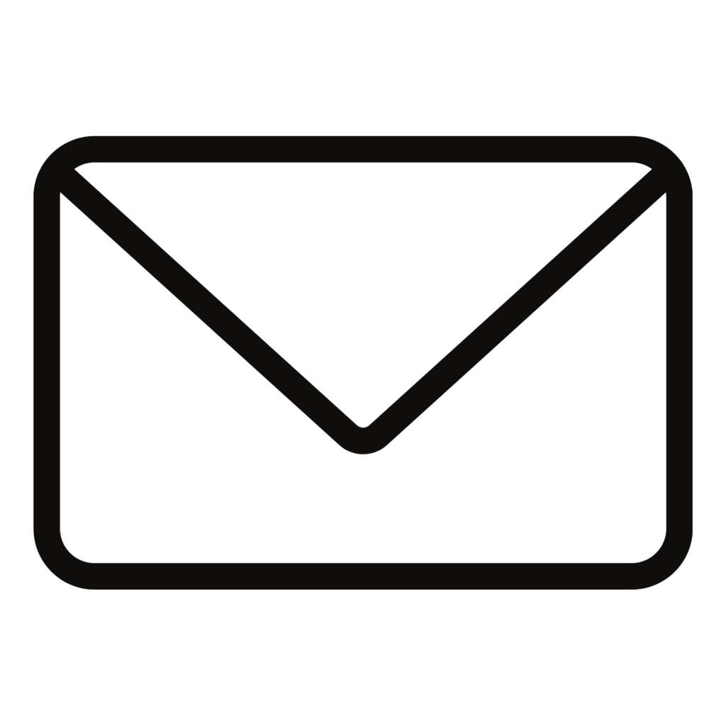 メールのアイコン。お問合せフォームへリンク有り。